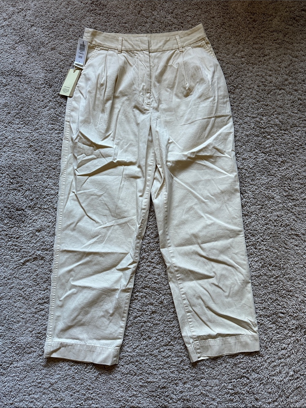 Wilfred Cream Pleated Chinos